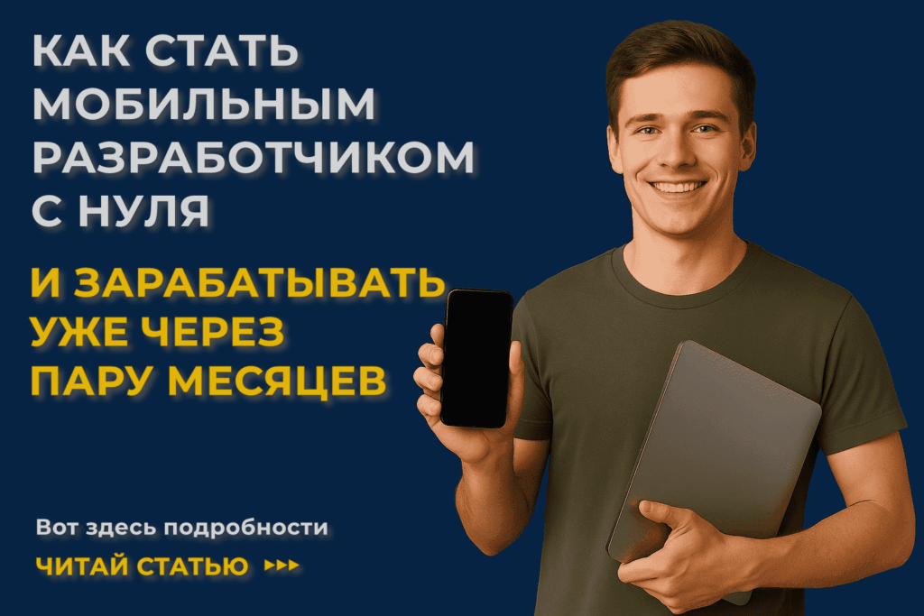 Как стать мобильным разработчиком с нуля и зарабатывать уже через пару месяцев