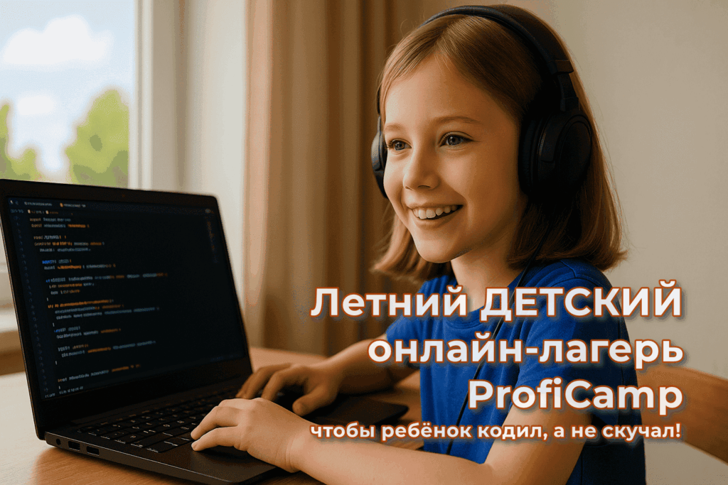 Летний онлайн-лагерь ProfiCamp — чтобы ребёнок кодил, а не скучал!