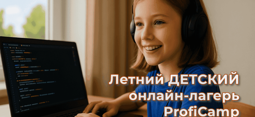 Летний онлайн-лагерь ProfiCamp — чтобы ребёнок кодил, а не скучал!